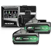 HiKOKI HITACHI Multi Booster Pack A Multi Volt 2x batterie BSL36A18X 36V/2,5Ah + chargeur UC18YSL3