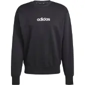 Adidas Sweat de sport 'ESSENTIALS LINEAR FLEECE' noir / blanc