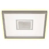 Briloner LED Deckenleuchte Geo Nickel matt 43x43cm 22W 3000lm Warmweiß 3000K Backlight