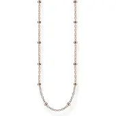 Thomas Sabo Chaîne à pois or rose, (Argent 925, Argent 925, Argent sterling 925, Dorure à l'or rose 750, 38 cm)