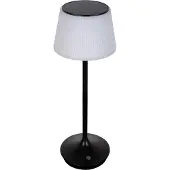 Näve Lampe de table LED noire, variateur tactile, batterie, H 38 cm