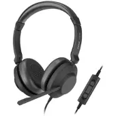 Axtel Casque avec microphone, câble de 3,5 mm, couleur noire