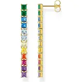 Thomas Sabo Boucles d'oreilles pierres multicolores or, (Argent 925)