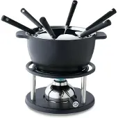 Kisag Twin, Set à fondue, Noir, Argent