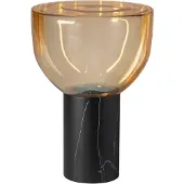 Eth Lampe de table en verre Lana 45cm - aspect marbre