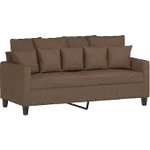 vidaXL Canapé 2 places brun 140 cm Tissu