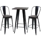 MCW Set de table haute -A73 métal (3 pièces)