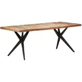 Syfax Table à manger 200x90x76 cm Bois de récupération massif