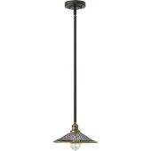 HINKLEY Suspension Rigby bronze et laiton, 1xE27x60W, métal, dimensions : 94,7 x 25,4 x 25,4 cm, IP20,