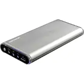 Ultron Realpower Powerbank PB-20800 - Chargeur de batterie (20800 mAh, 76.96 Wh), Chargeur de secours, Argent