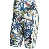 Adidas Pantalon de sport 'x Farm Rio' bleu foncé / jaune / gris / blanc