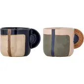 Bloomingville - Bolivia Cup - Multi - Stoneware, Tasse, Marron