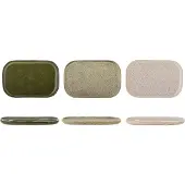 Bloomingville Addison Plate-set Of 3-stoneware Plate Vert