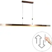 QAZQA Suspension réglable bronze foncé avec LED dimmable - Lamba