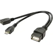 Gembird Cablexpert - Câble USB - USB (F) pour Micro-USB de type B - USB 2.0 OTG - 15 cm - moulé