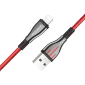 Borofone Highway - Câble de connexion USB à Lightning de 1,2 m (noir / rouge)
