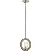 Kichler Suspension Grand Bank, finition vieillie gris antique, 1xE14x40W, verre, dimensions : 127,8 x 22,8 x 17 cm, IP20,