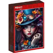Alipson Puzzle Lady in a Hat 1000 pièces multicolore
