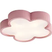 QAZQA Plafonnier pour enfants rose et blanc - Lucille