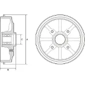 Delphi Tambour de frein BFR484