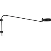 Zafferano Super O Applique Led Avec Bras Noir Rechargeable Et Dimmable
