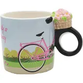 Winkee Kaffeebecher City Bike, Tasse, Bleu, Vert, Pink