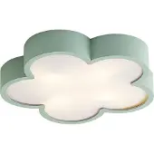 QAZQA Plafonnier pour enfants vert et blanc - Lucille