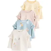 Next T-Shirt beige clair / bleu clair / jaune / lilas