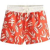 Next Shorts de bain rouge / blanc cassé