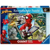 Ravensburger , Puzzle de sol géant 125 pièces Spider-Man sur le thème des super-héros, Coloré