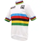 Santini Uci World Champion Short Sleeve Jersey Multicolore 7 Years Enfants