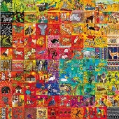 Magnolia Puzzle Jeu de pose A 100 Tile Tale - 1023 pièces multicolores