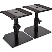 Gear4Music Desktop Monitor Speaker Stands by Pair