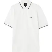 Giorgio Armani pour homme. XM001287AF17321U0009 Polo Classic blanc (L), Coton, Classique, Manche courte