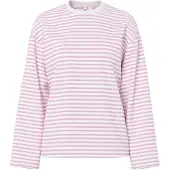 Pieces T-shirt 'PCSadie' rose / blanc