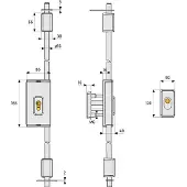 ABUS TSS550S Serrure de barre de porte à cylindre, sans barre