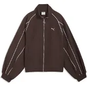 Puma T7 Piping Relaxed Fit Full Zip Sweatshirt Marron M Femme