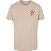 Mister tee T-Shirt 'Negroni Please' sable / rouge chiné