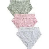 Next Slip vert / rose / blanc