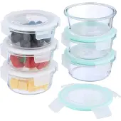 Relaxdays : lot de 6 bocaux en verre avec couvercle, 400 ml, boîtes de conservation, couvercles en plastique, hermétiques, bocaux en verre, transparents