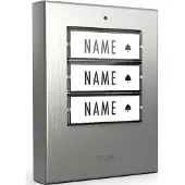 M-E Modern-Electronics Sonnette sans fil Bell-503 TX-EG 3-maison familiale en acier inoxydable brossé (Funk, Radio 433 MHz)
