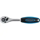 SW-Stahl 05795SB Cliquet réversible 1/4 pouce I Denture fine avec 72 dents I Blocage de l'insert I Acier au chrome-vanadium