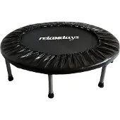 Relaxdays Trampoline d'intérieur , Ø 95 cm, mini-trampoline pliable jusqu'à 100 kg, sport et gymnastique, trampoline de fitness, noir