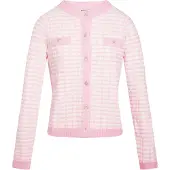 Morgan's Pomade Cardigan rose clair / blanc