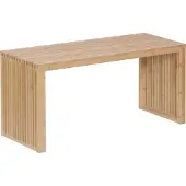 Relaxdays Banc , bambou, banc de cuisine moderne, banc de vestiaire pour le couloir, la salle de bains et la chambre, dimensions 43 x 90 x 33 cm, banc à chaussures, couleur naturelle