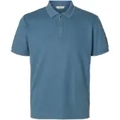 Selected Fave Short Sleeve Polo Bleu XL Homme