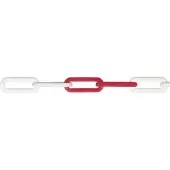 Posamo Bande de plastique. Polyéthylène rouge-blanc 6,0 m de long (50 m)