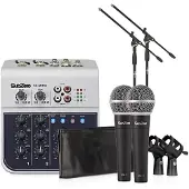 SubZero 4 Channel Mini Mixer and Microphones Bundle