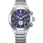 Citizen Chronographe Argent Avec Vis Collection Supertitanio - homme
