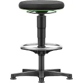 BIMOS Tabouret Allround, tissu, avec patins et repose-pieds circulaire, anneau de